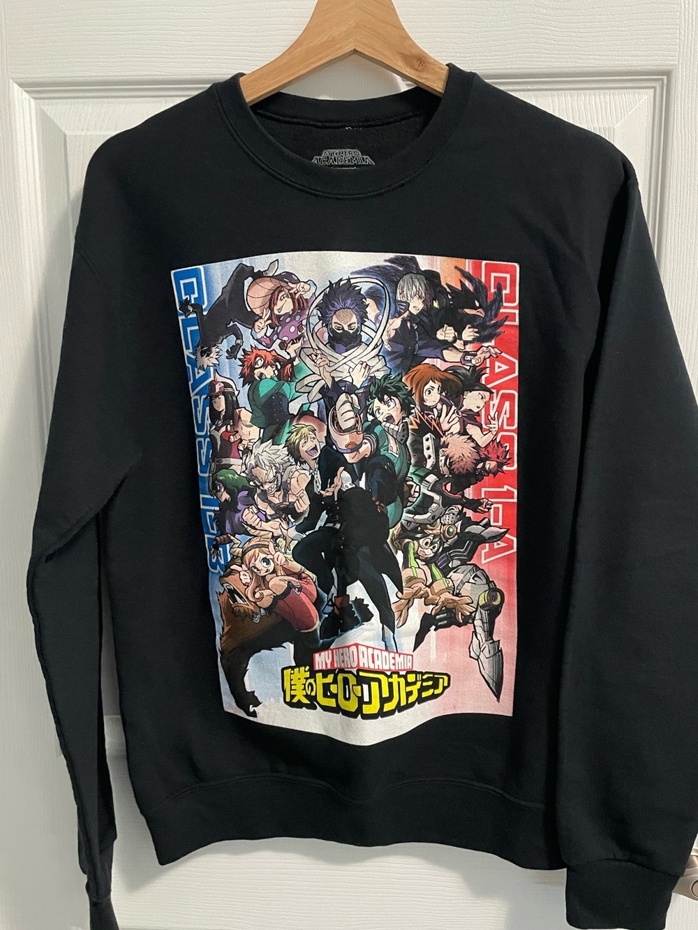 Black My Hero Academia Graphic Crewneck Sweatshirt